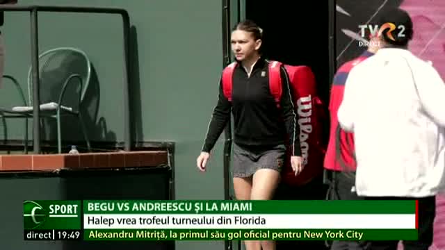 Begu - Andreescu și la turneul de la Miami 