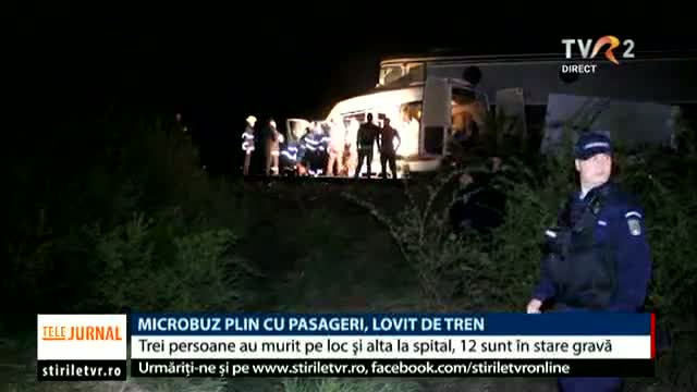 Patru morți, după ce un microbuz s-a ciocnit cu un tren 
