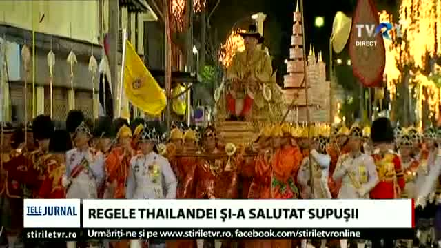 Regele Thailandei și-a salutat supușii 