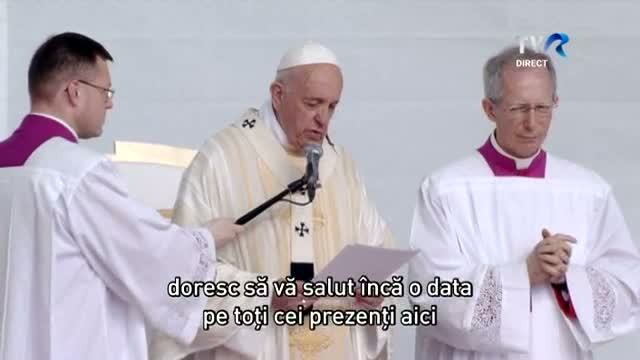 Cuvântul de mulțumire adresat de Papa Francisc la Blaj