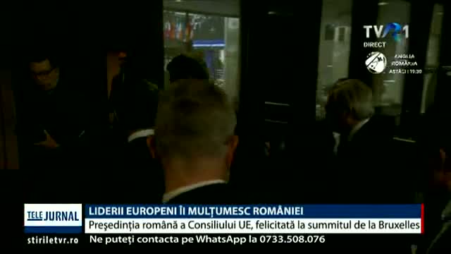Liderii UE mulțumesc României