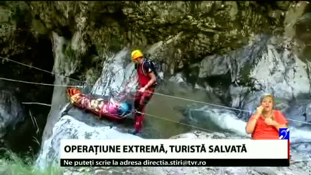 Turistă salvată din munți