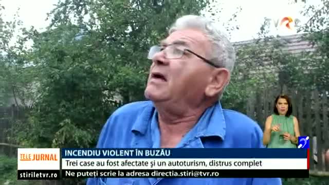 Incendiu puternic în Buzău