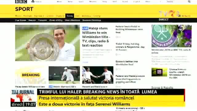 Victoria Simonei la Wimbledon, în presa internațională 