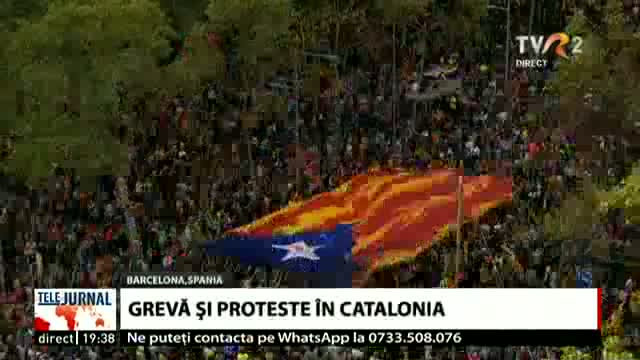 Grevă și proteste în Catalonia 