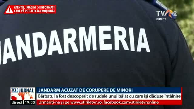 Jandarm acuzat de corupere de minori