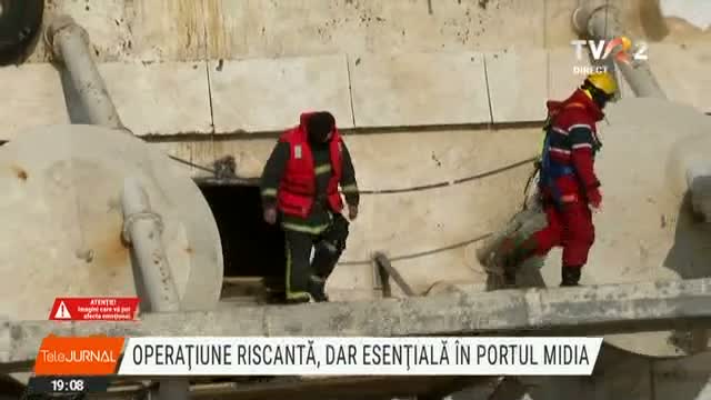 Operațiune riscantă în portul Midia