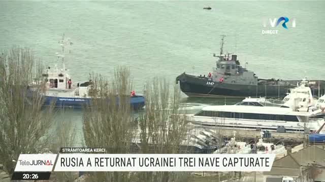 Rusia a returnat Ucrainei trei nave capturate 