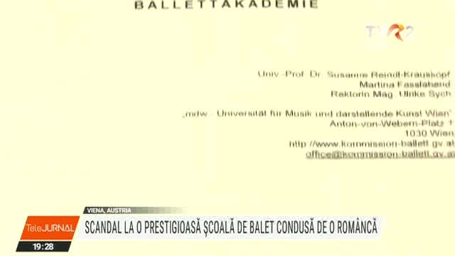 Scandal la o prestigioasă școală de balet condusă de o româncă