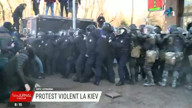 Protest violent la Kiev