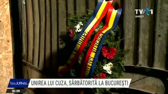 Unirea lui Cuza, sărbătorită la București, în fața Hotelului Concordia  
