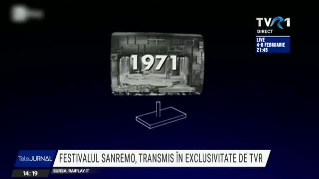 TVR 1 difuzează Festivalul Sanremo 