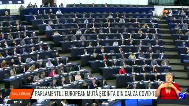 Parlamentul European mută ședința din cauza Covid-19