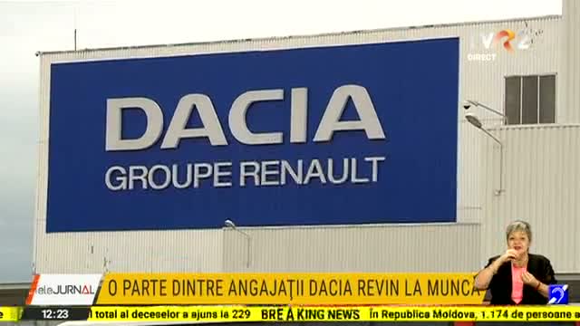O parte din angajatii Dacia reiau activitatea din 21 aprilie