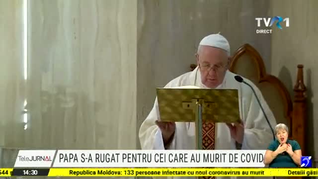 Papa s-a rugat pentru cei decedati din cauza COVID 