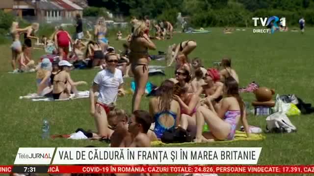 Val de caldura in Franta i Marea Britanie 