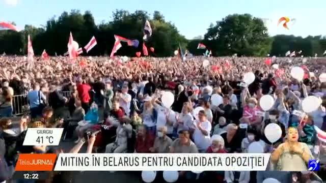 Miting în Belarus pentru candidata opoziției