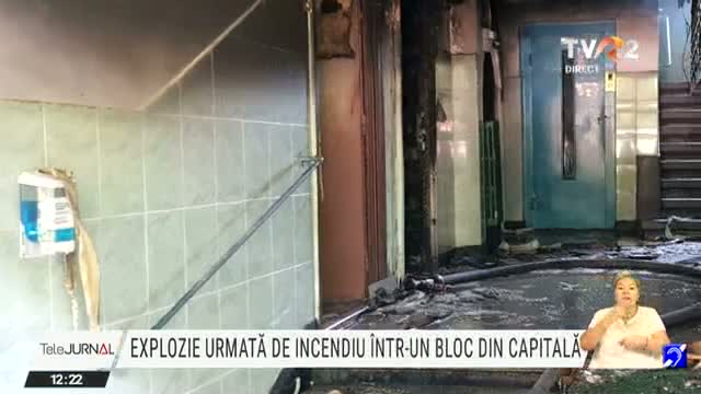 Explozie într-un bloc din Capitală