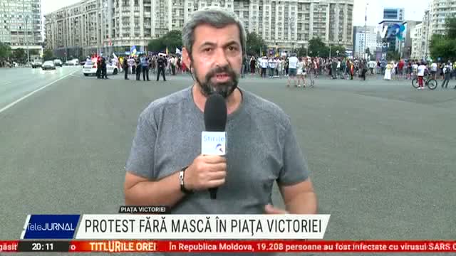 Protest în Piața Victoriei