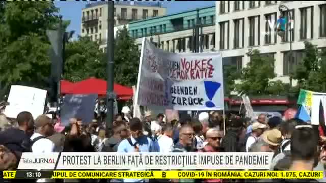 Protest la Berlin fata de restrictiile impuse de autoritati