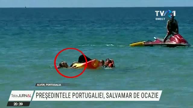 Președintele Portugaliei, salvamar de ocazie