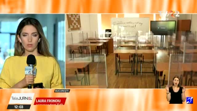 Laura Fronoiu transmite pentru Telejurnal 12.00