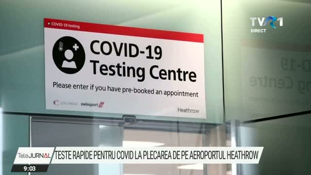 Teste rapide pentru coronavirus la plecarea de pe aeroportul Heathrow