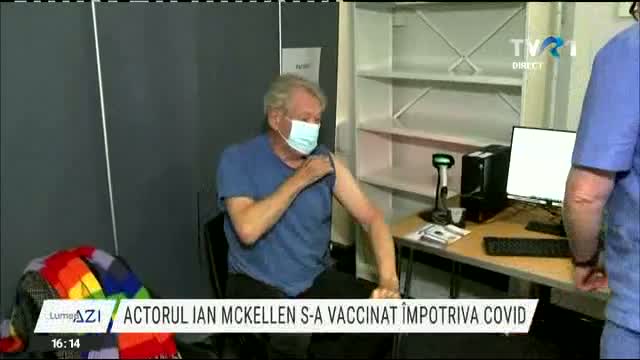 Celebrul actor Ian McKellen s-a vaccinat împotriva COVID-19
