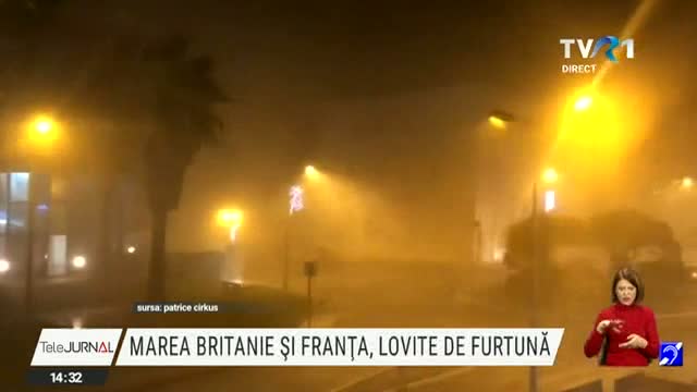 Marea Britanie și Franța, lovite de furtună