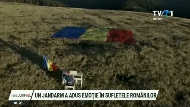 Un jandarm a adus emoție în sufletele românilor