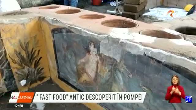 "Fast-food" antic descoperit în Pompei