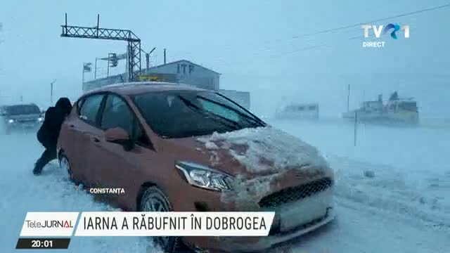 Iarna a răbufnit în Dobrogea