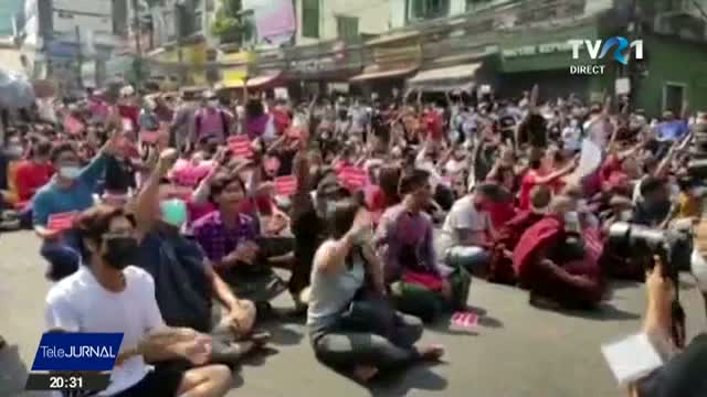 Demonstratii in Myanmar