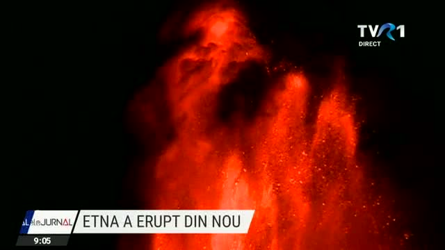 Etna a erupt din nou 