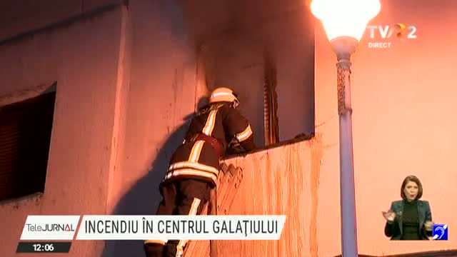 Incendiu în centrul Galațiului