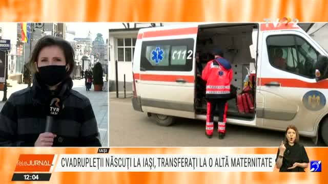 Cvadrupleții născuți la Iași, transferați la o altă maternitate