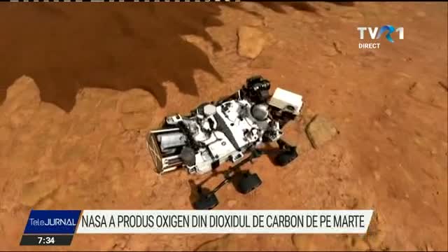 Nasa a produs oxigen din dioxidul de carbon de pe Marte