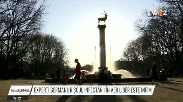 Experți germani: riscul infectării în aer liber, infim