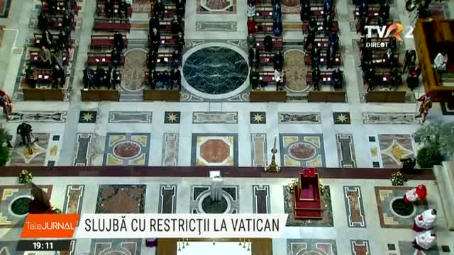 Slujbă cu restricții la Vatican 
