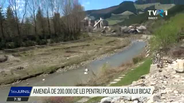 Amendă după poluarea de pe râul Bicaz