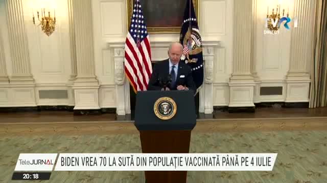 Joe Biden vrea ca 70% din populația SUA să fie vaccinată până pe 4 iulie