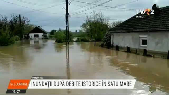 Inundații după debite istorice în Satu Mare