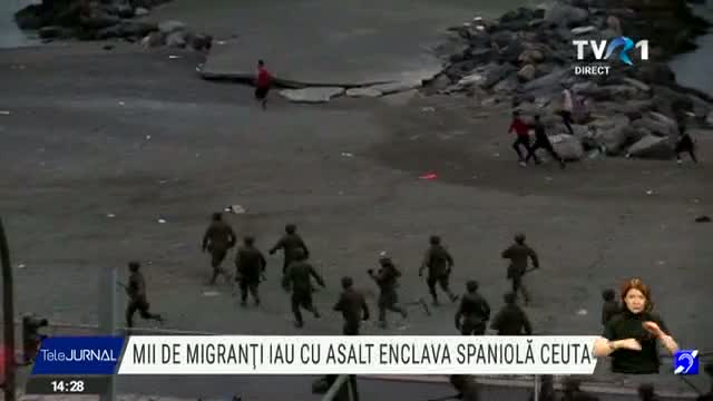 Mii de migranți iau cu asalt enclava spaniolă Ceuta