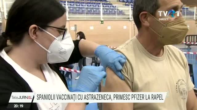Spaniolii vaccinați cu Astra Zeneca primesc la rapel Pfizer 