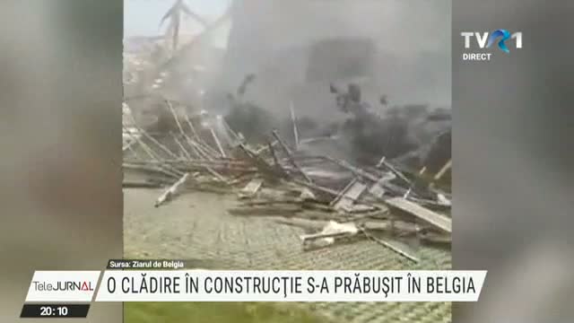 Clădire în construcție prăbușită