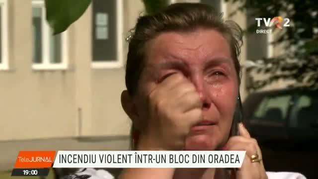 Incendiu violent într-un bloc din Oradea