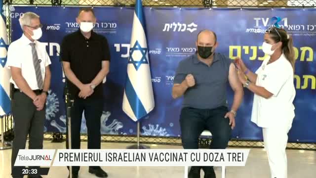 Premierul israelian a primit a treia doză de vaccin anti covid