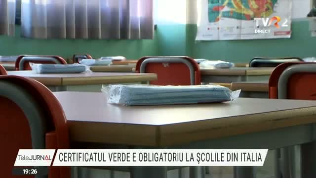 Certificatul verde e obligatoriu la școlile din Italia 