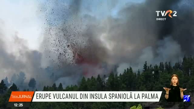 Erupe vulcanul din insula spaniolă La Palma