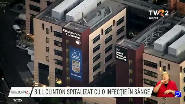 Bill Clinton, spitalizat cu o infecție la sânge